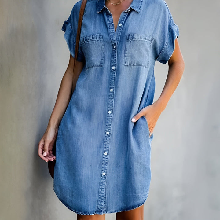 Diana™ | Relaxed Button-Up Shirt Dress