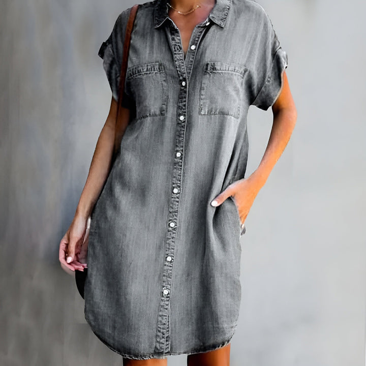 Diana™ | Relaxed Button-Up Shirt Dress