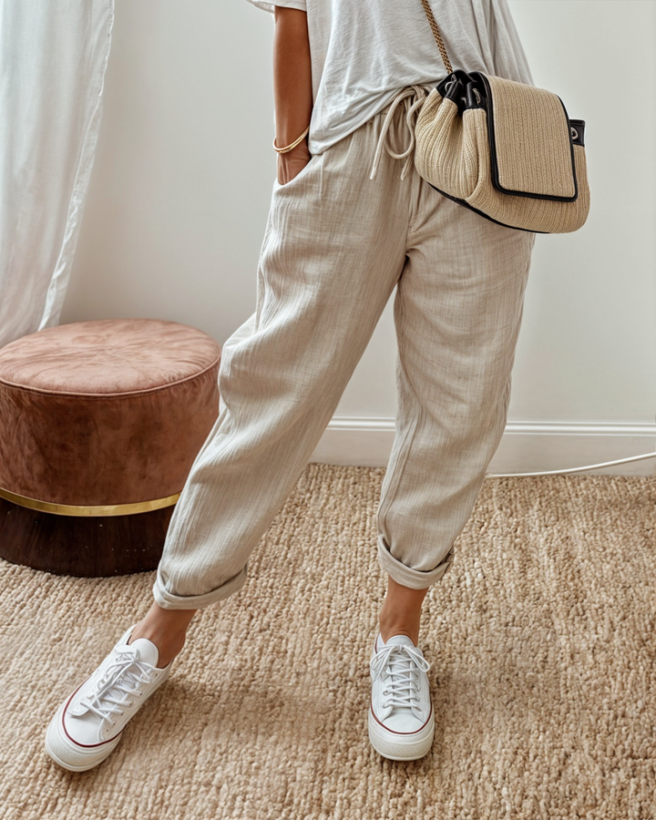 Lisa – Elegant Linen‑Blend Trousers