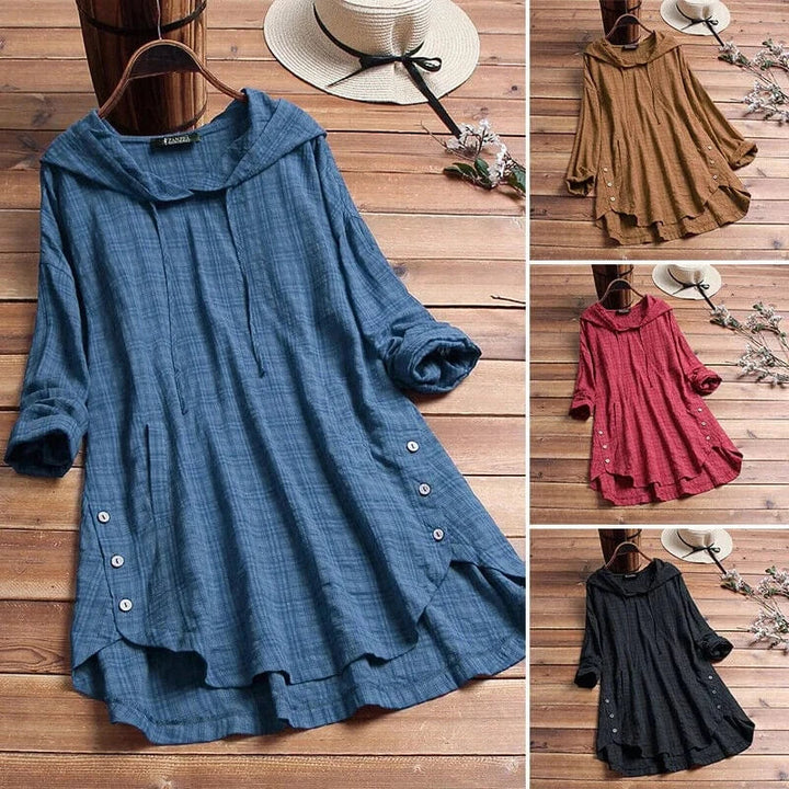 Eliana Linen Tunic Hoodie