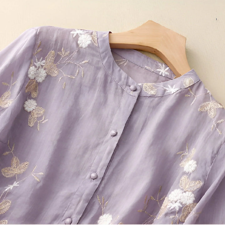 Marie - Floral Button Blouse