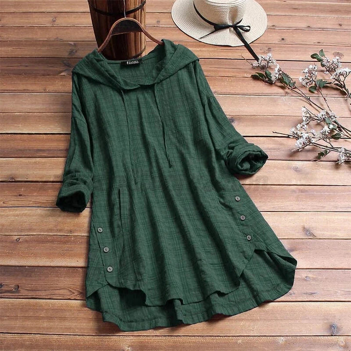 Eliana Linen Tunic Hoodie