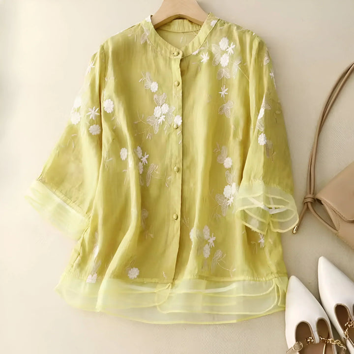 Marie - Floral Button Blouse