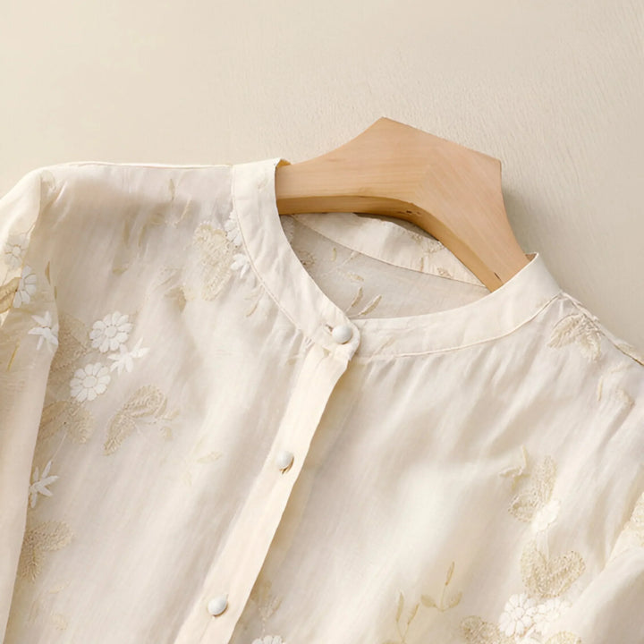 Marie - Floral Button Blouse