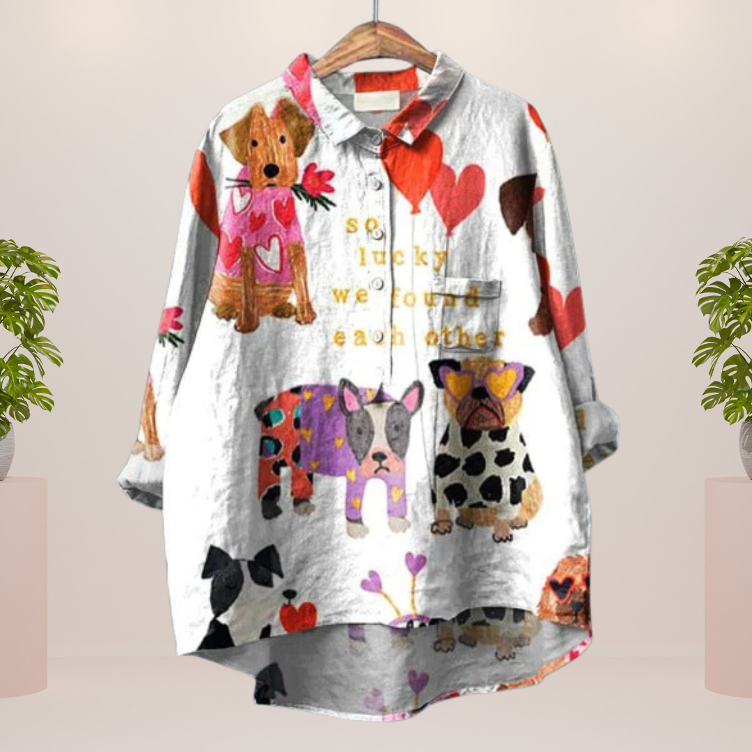 Freya | Trendy Printed Animal Shirt