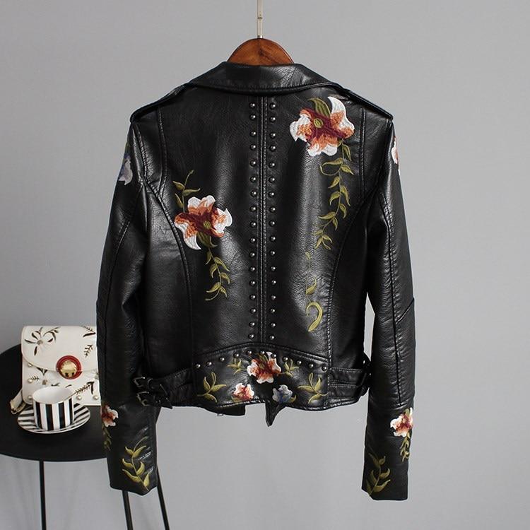 Rosa - Floral Leather Jacket
