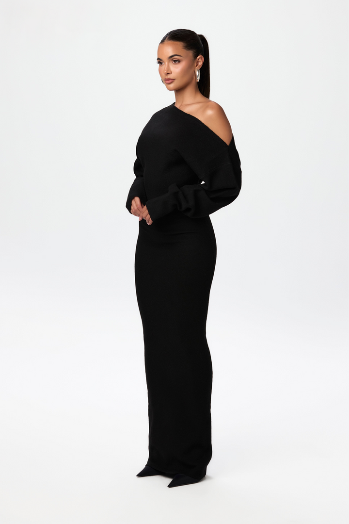 Louise - Off Shoulder Sweater Dress