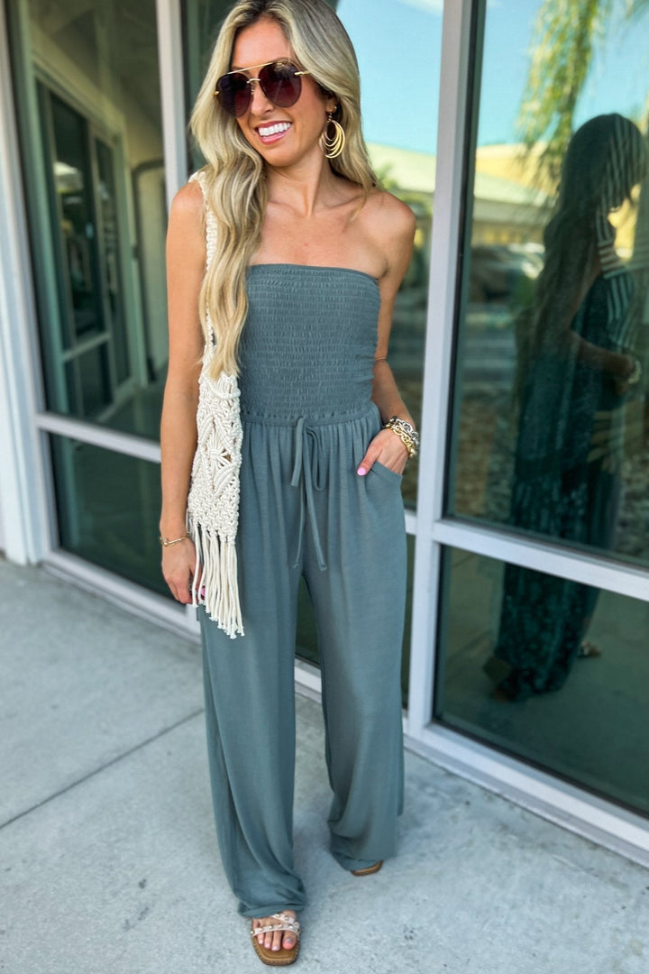 Dames – Trendy Off-Shoulder Jumpsuit