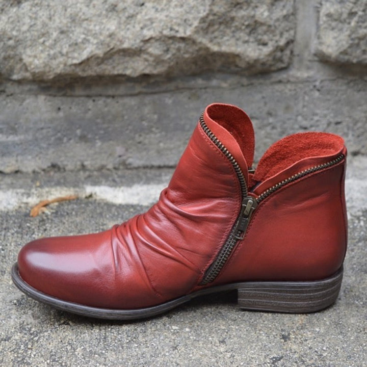 Violet | Stylish Zipper Ankle Boots