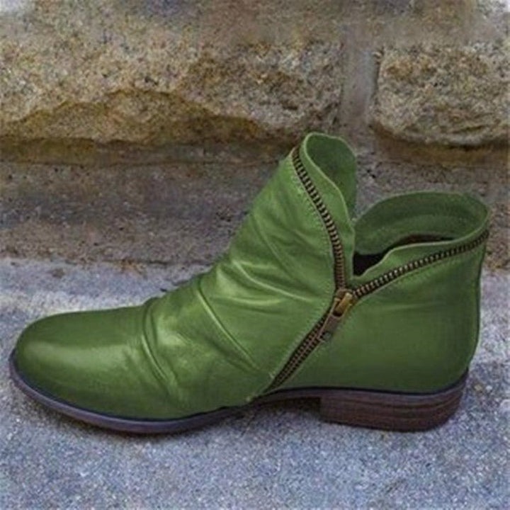 Violet | Stylish Zipper Ankle Boots