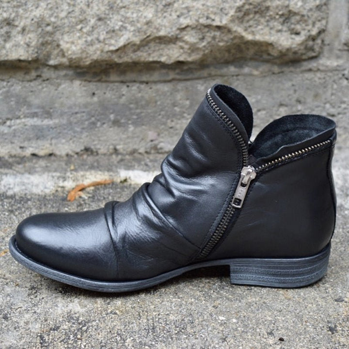 Violet | Stylish Zipper Ankle Boots