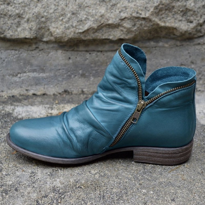 Violet | Stylish Zipper Ankle Boots