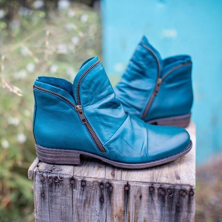 Violet | Stylish Zipper Ankle Boots