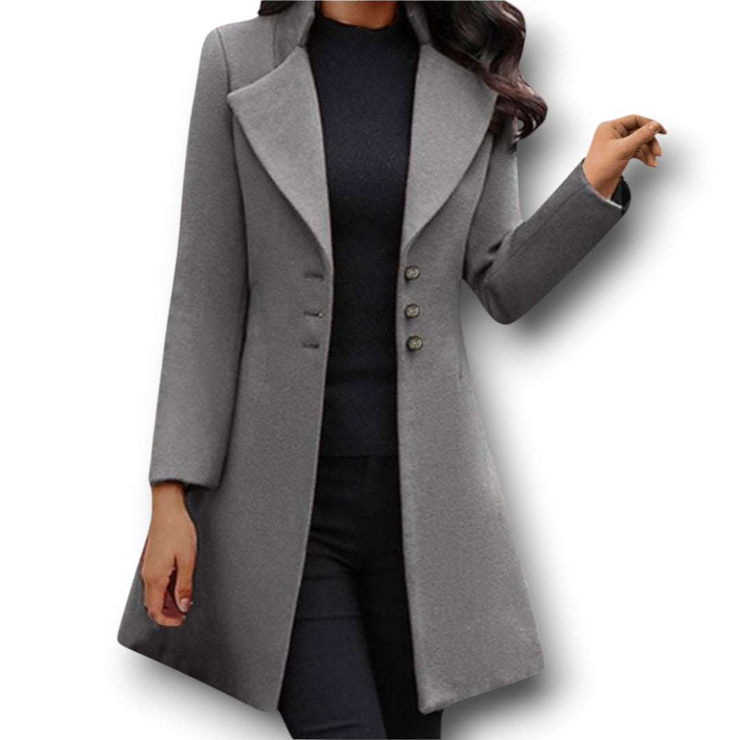 Vinci™ | Luxurious Italian Wool Long Sleeve Coat