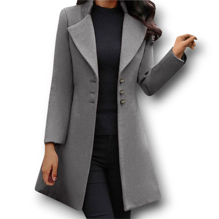 Vinci™ | Luxurious Italian Wool Long Sleeve Coat